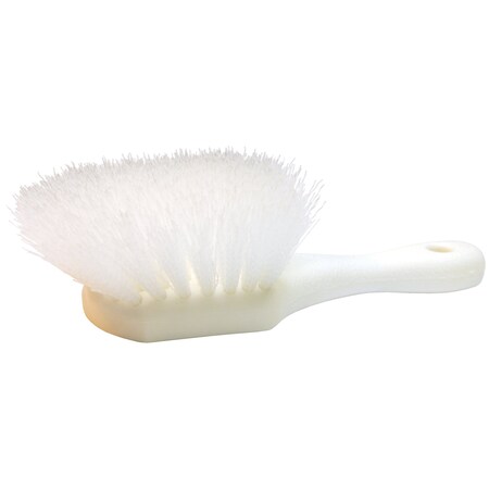 The Brush Man Utility Brush, 8 in Synthetic Block, White Nylon Fill, 12PK U98